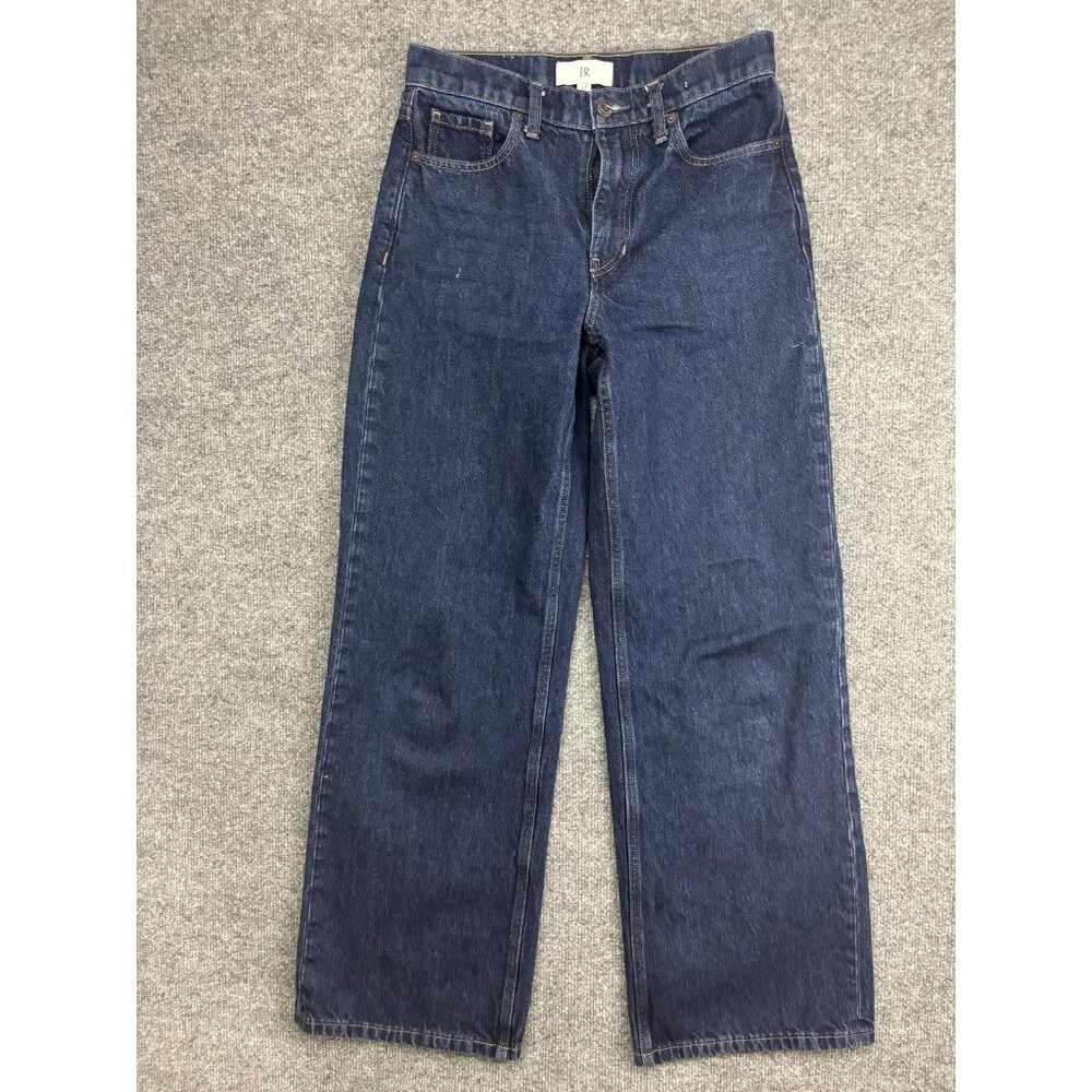 Banana Republic High-Rise Rigid Wide Leg Jeans Womens 27 Blue Dark Wash Denim